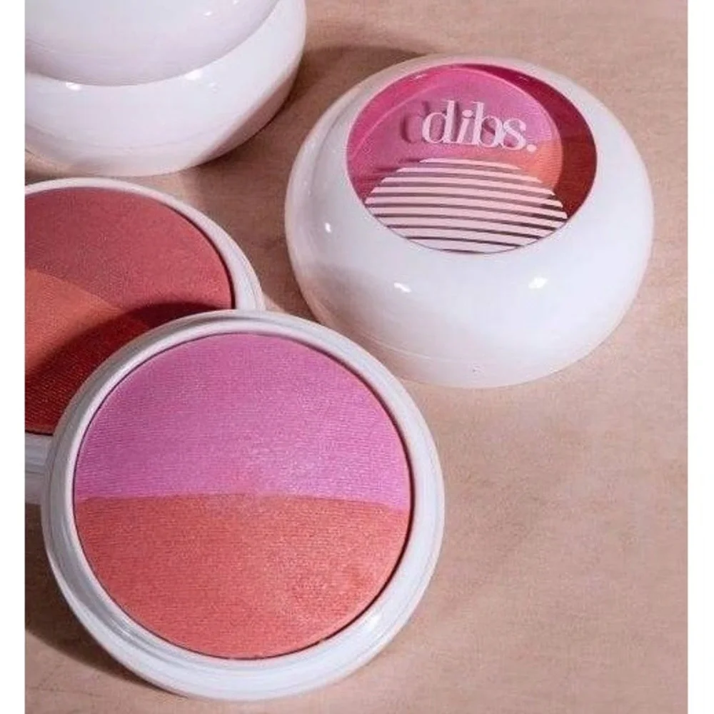 DIBS Beauty The Duet Baked Blush Pop Star Pink Peach 0.3 oz New in Box